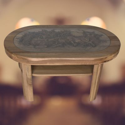 Кофейный столик 100х60см с деревянными ножками